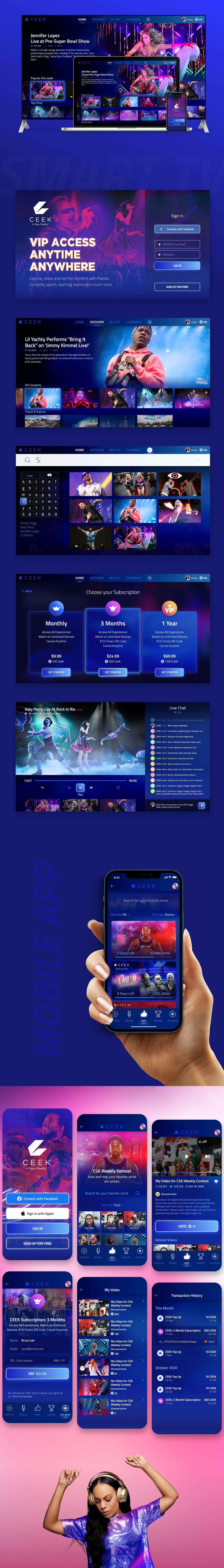 eXOTRik — Design — Web — CEEK VR - Smart TV